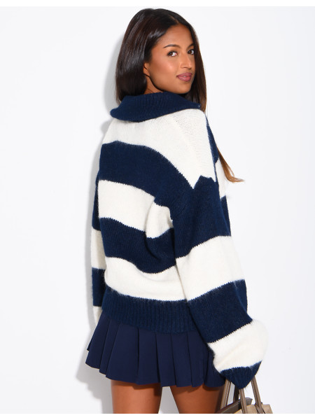 Striped Knit Cardigan