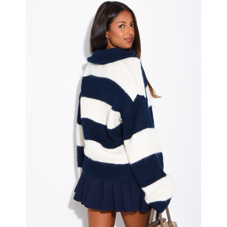 Striped Knit Cardigan