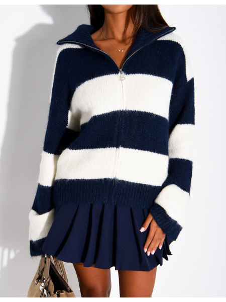 Striped Knit Cardigan