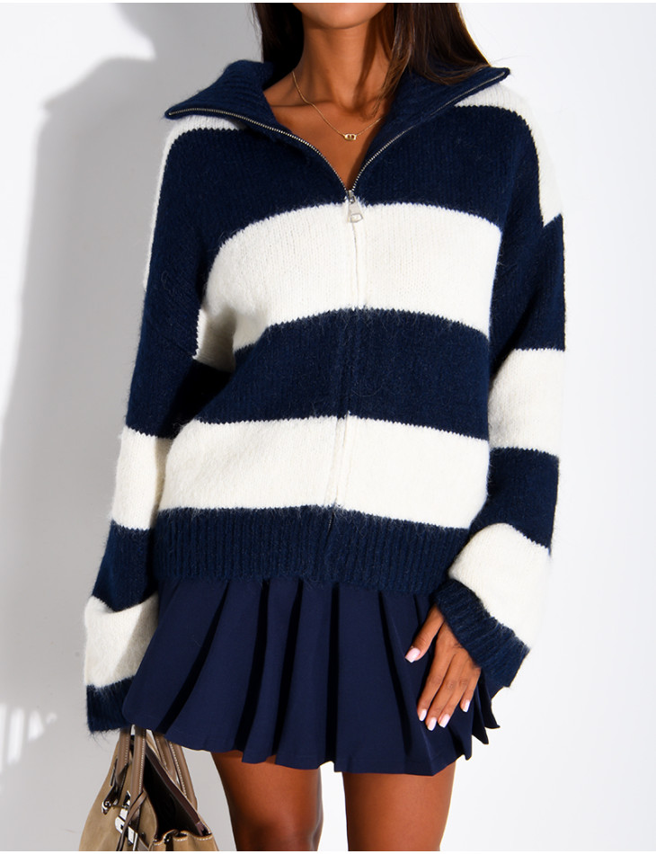 Striped Knit Cardigan