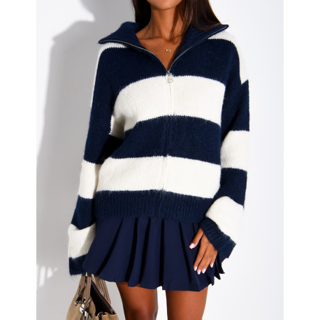 Striped Knit Cardigan