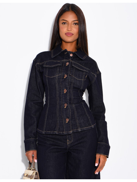 Fitted denim jacket