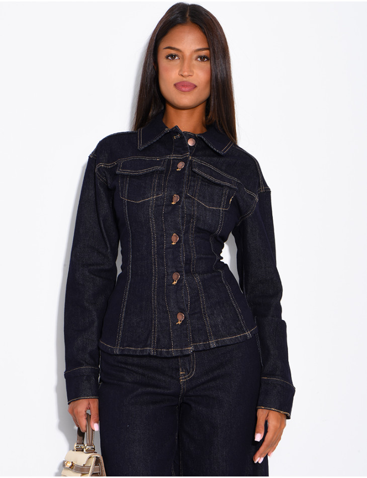 Fitted denim jacket