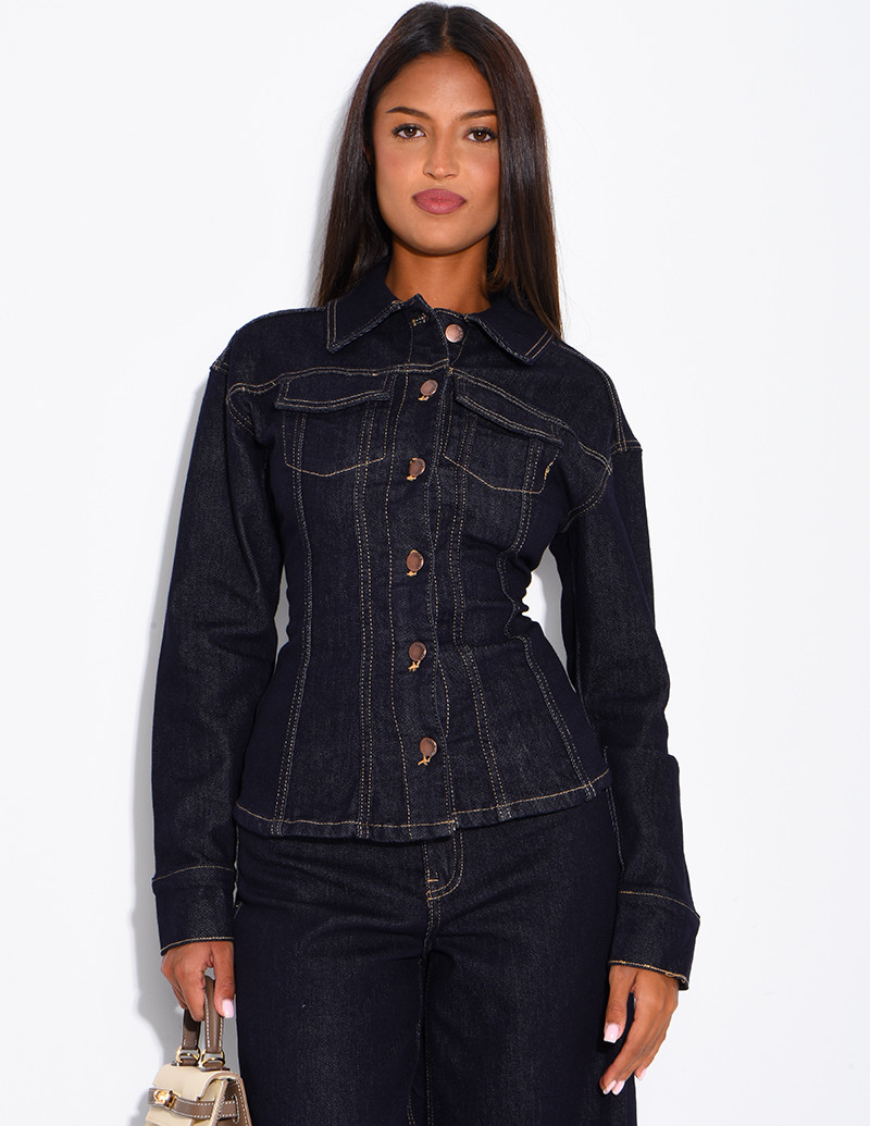 Fitted denim jacket