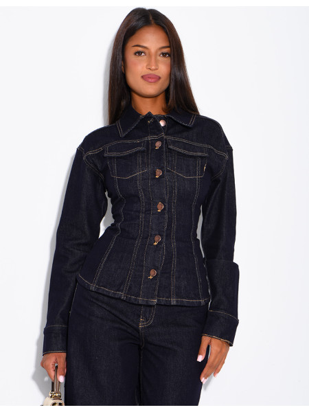 Fitted denim jacket