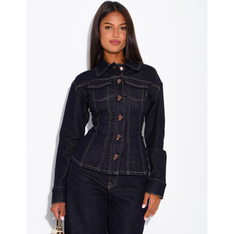Fitted denim jacket