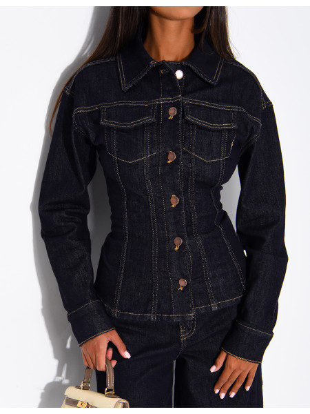 Fitted denim jacket