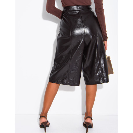 Bermudashorts aus Kunstleder