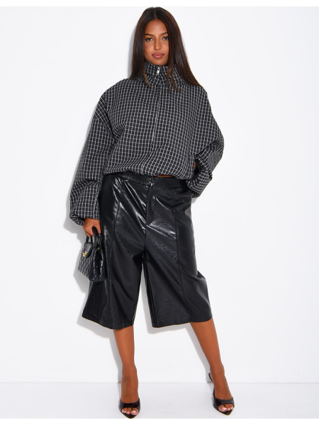 Veste courte à carreaux