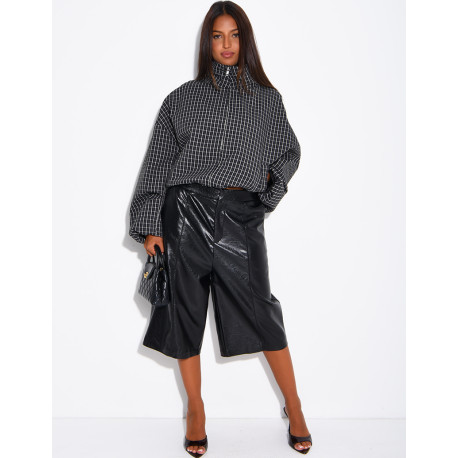 Veste courte à carreaux