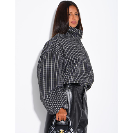 Veste courte à carreaux