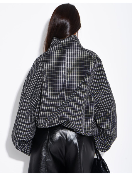 Veste courte à carreaux