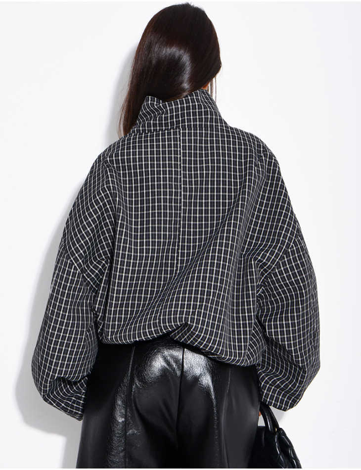 Veste courte à carreaux