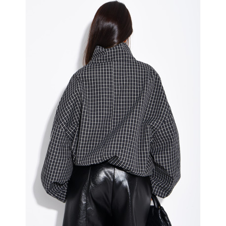 Veste courte à carreaux
