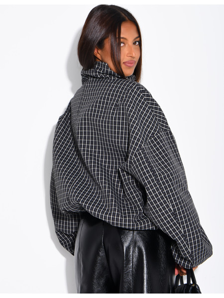 Veste courte à carreaux