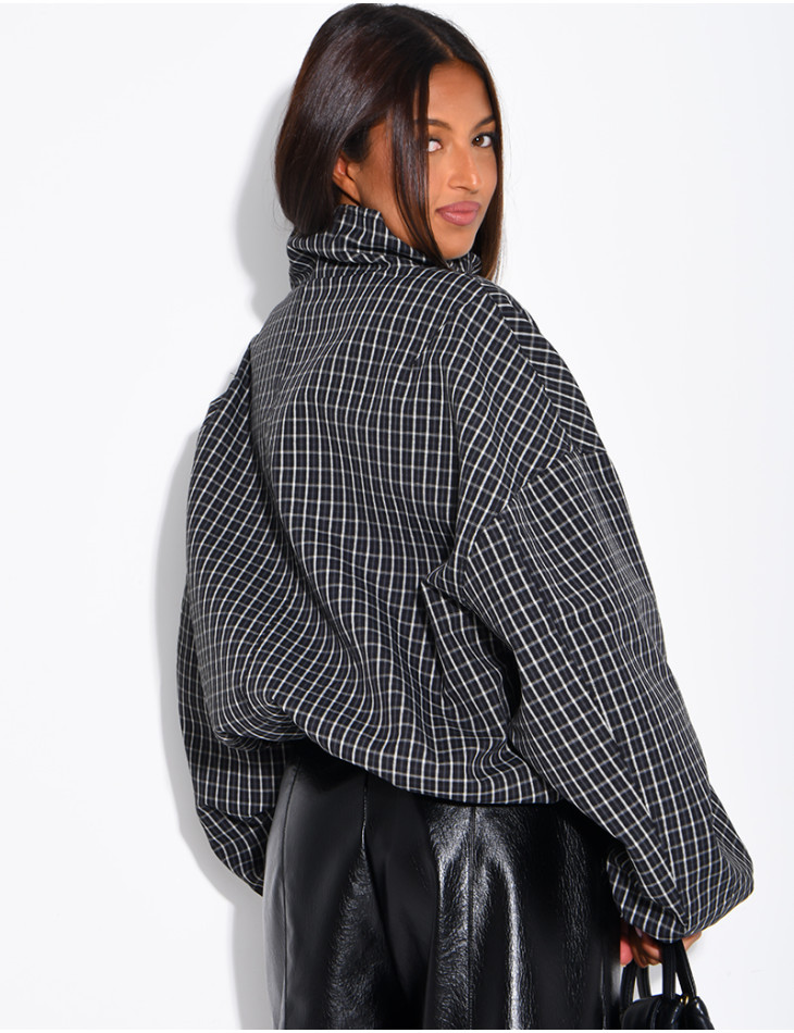 Veste courte à carreaux