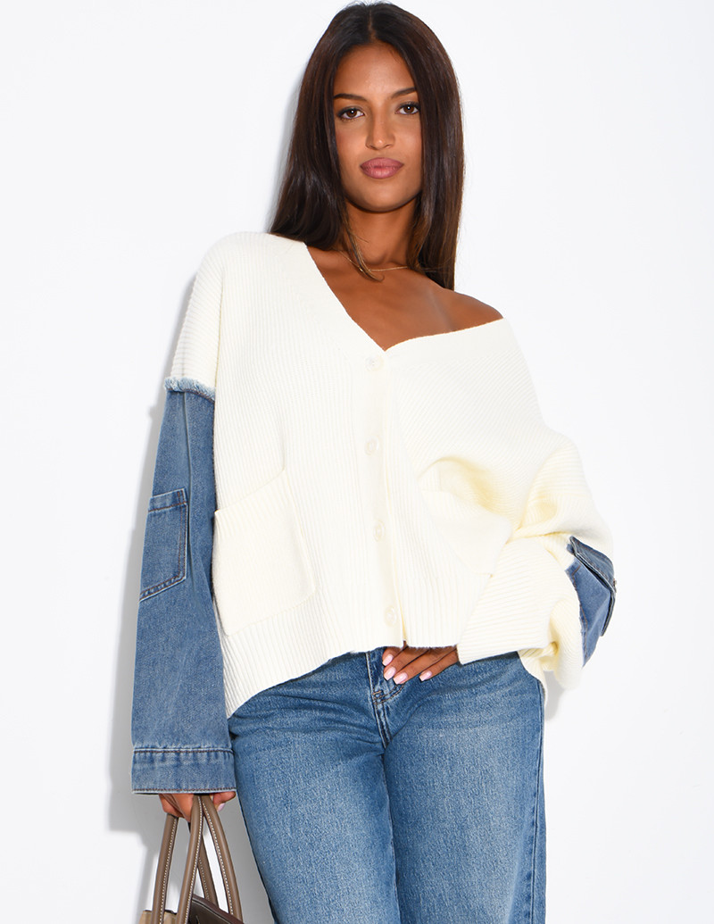 Oversized wool cardigan...