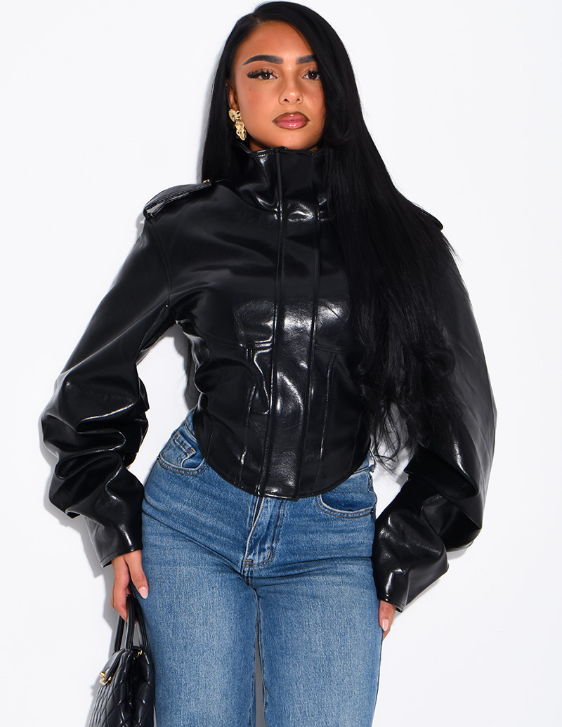 Kurze Perfecto-Jacke aus...