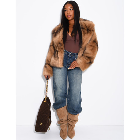 Short faux fur jacket
