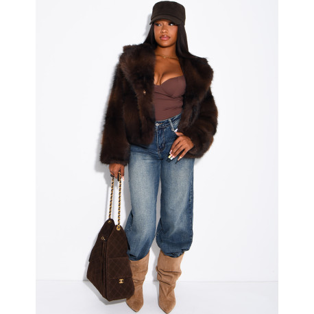 Short faux fur jacket