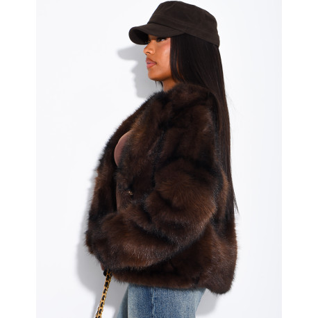 Short faux fur jacket