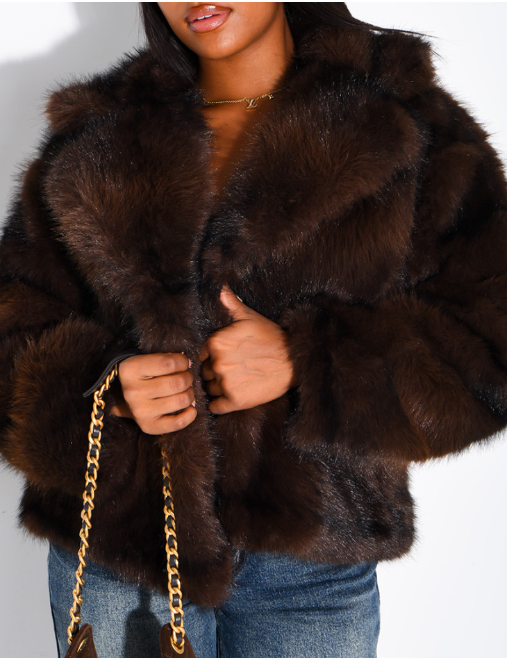 Short faux fur jacket