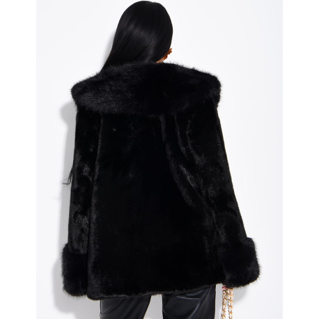 Soft faux fur cropped jacket