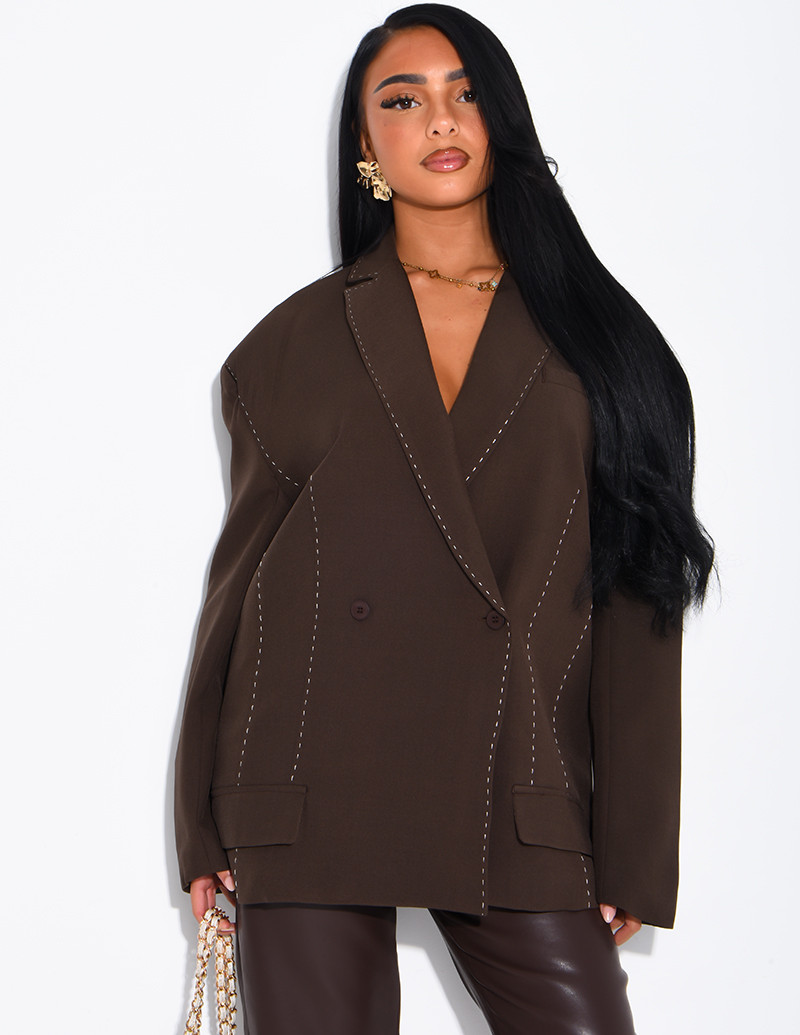 Weit geschnittene Jacke mit...