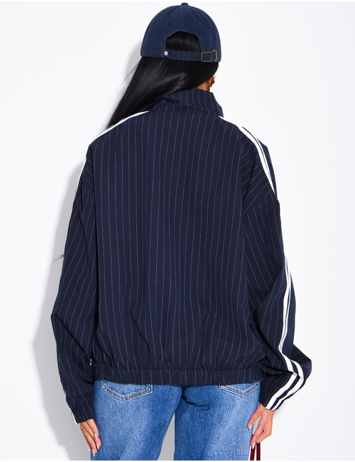 Gestreifte Jacke mit Streifen an den Schultern