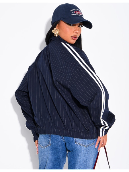 Gestreifte Jacke mit Streifen an den Schultern