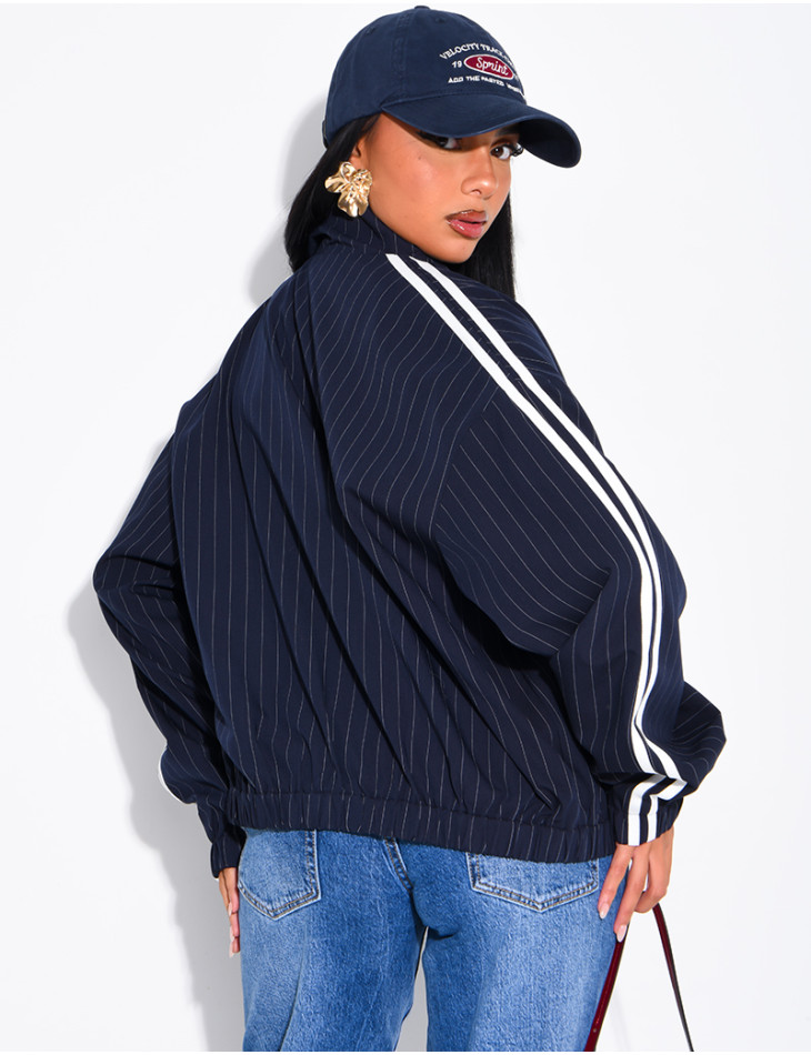 Gestreifte Jacke mit Streifen an den Schultern