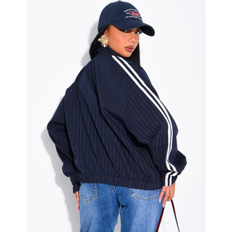 Gestreifte Jacke mit Streifen an den Schultern