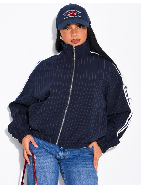 Gestreifte Jacke mit Streifen an den Schultern