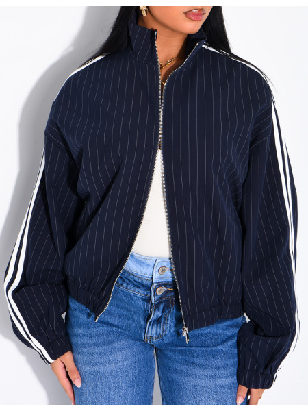 Gestreifte Jacke mit Streifen an den Schultern