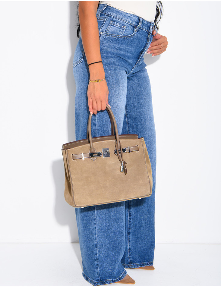 Jeans taille haute coupe droite à délavage vintage