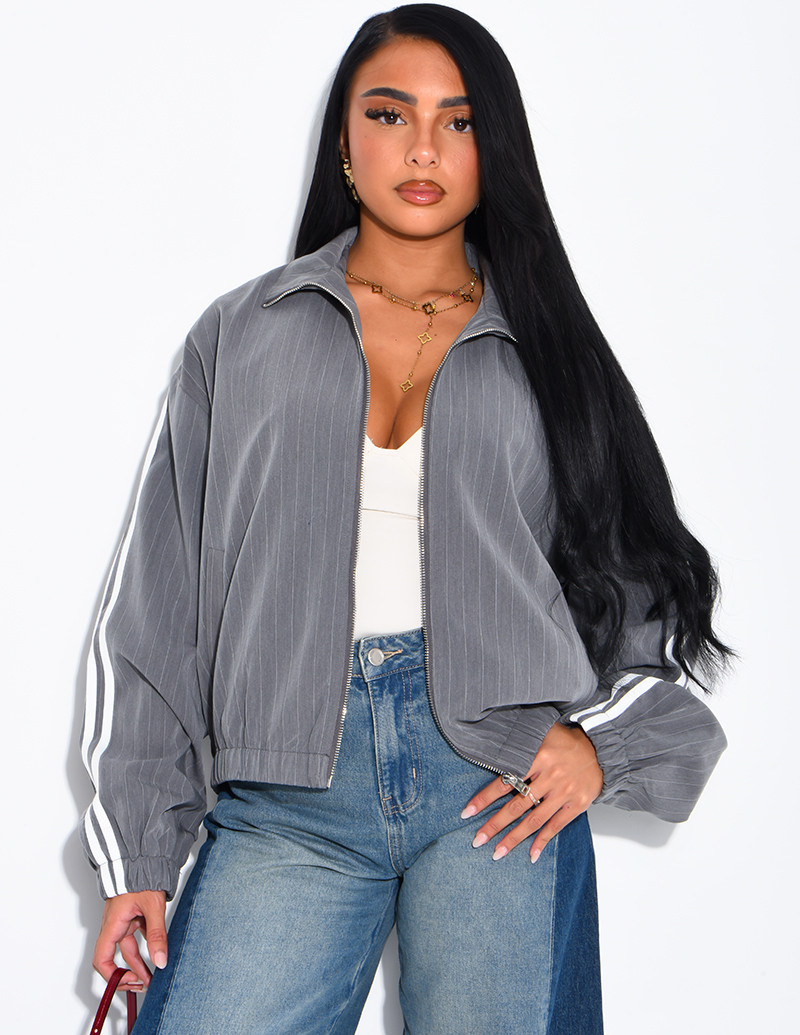Striped jacket with...