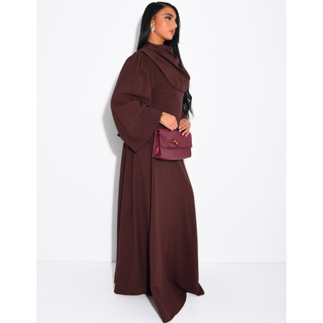 Ensemble jupe longue et top à col drapé