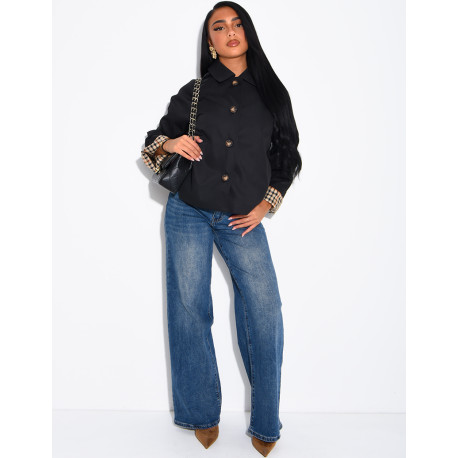 Short trench-style jacket