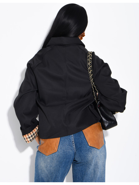 Short trench-style jacket