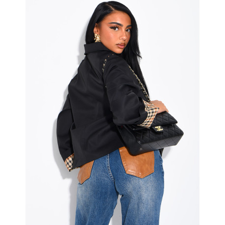 Short trench-style jacket