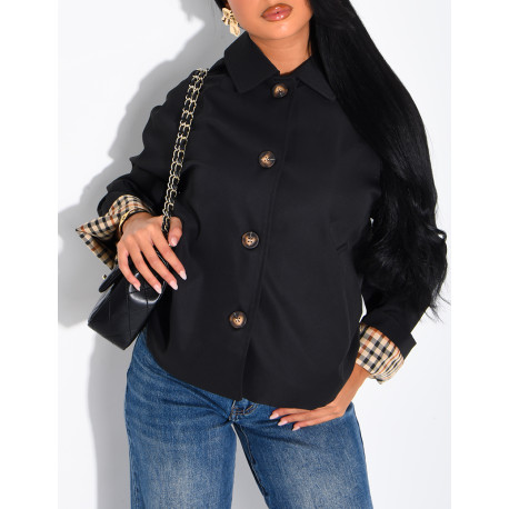 Short trench-style jacket
