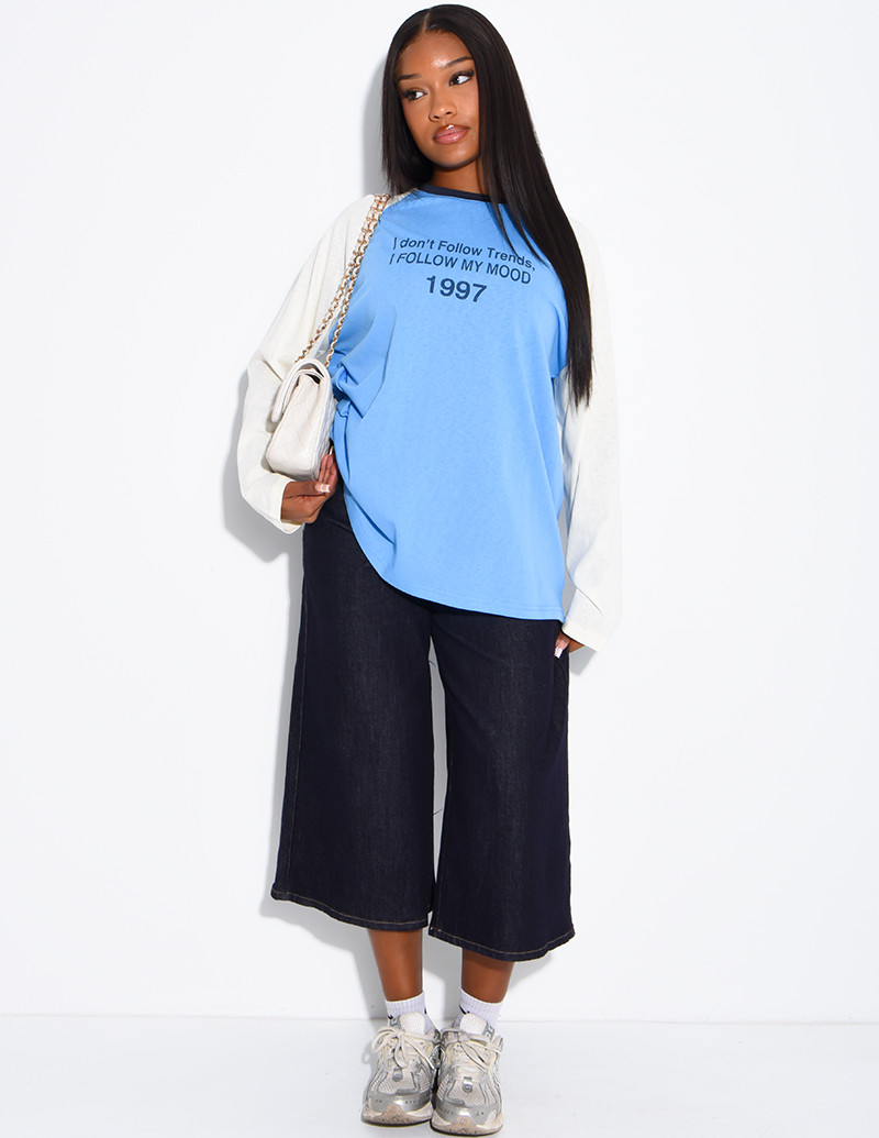 Bermuda long en jeans brut
