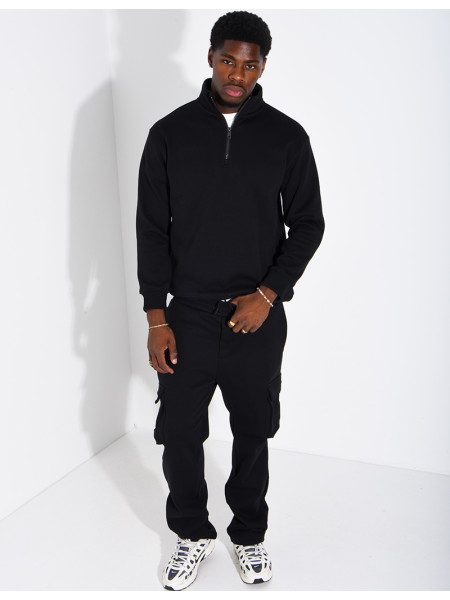 Ensemble pantalon à poches et pull à col zippé