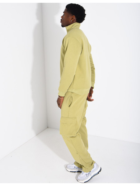 Pants and zip-neck sweater set