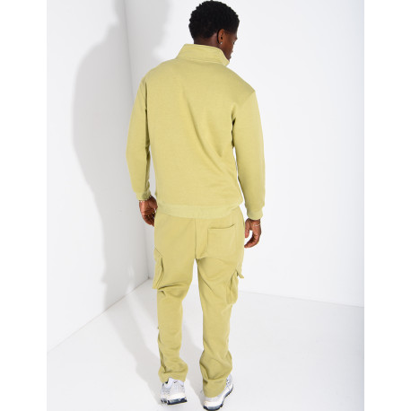 Pants and zip-neck sweater set