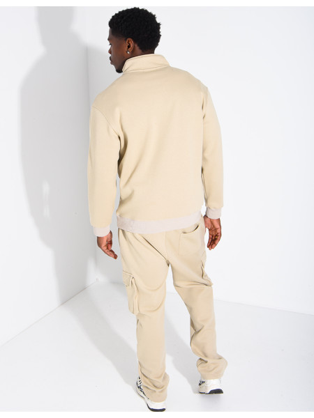 Ensemble pantalon à poches et pull à col zippé