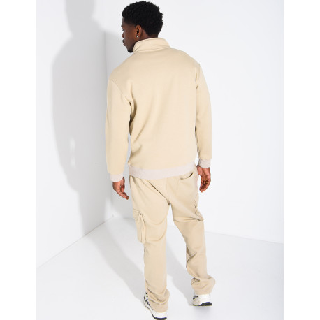 Ensemble pantalon à poches et pull à col zippé