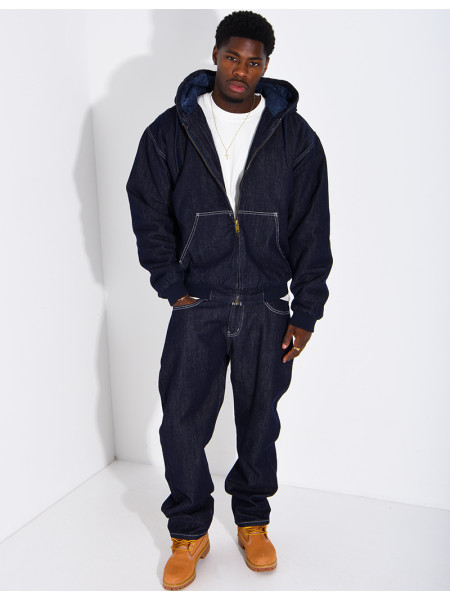 Ensemble en jeans effet denim veste et pantalon