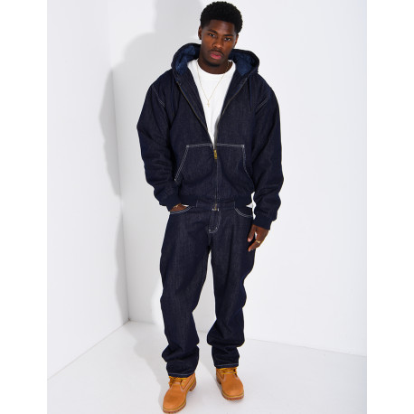 Ensemble en jeans effet denim veste et pantalon