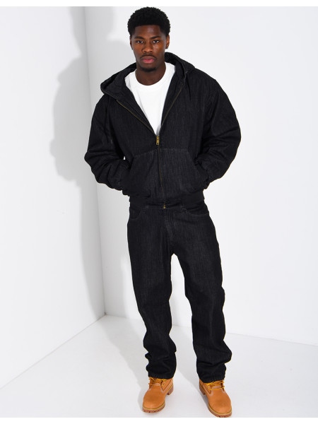 Ensemble en jeans effet denim veste et pantalon